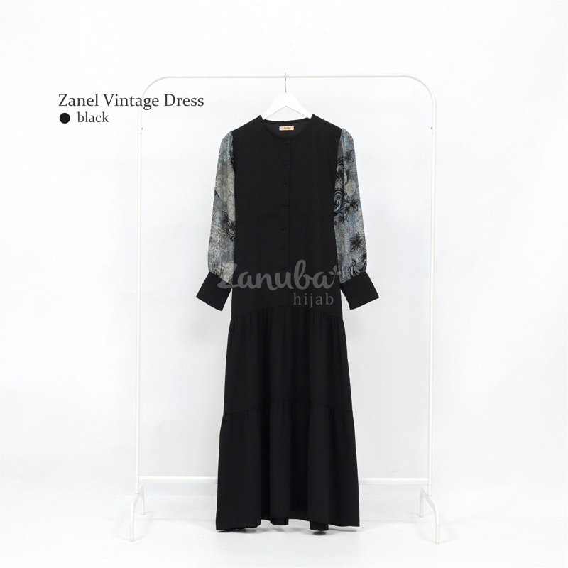 ZANEL VINTAGE ZANUBA | DRESS COUPLE-Gamis Black