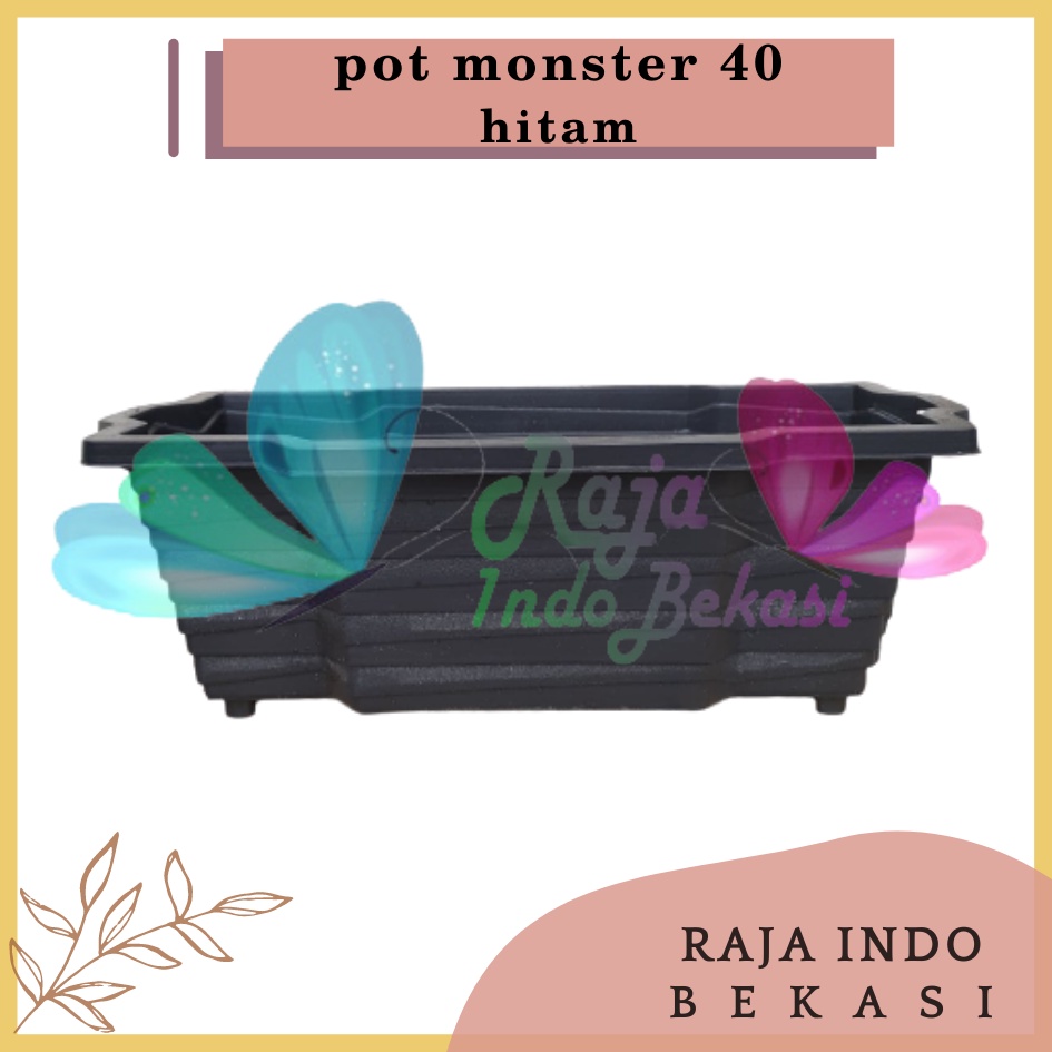 Pot Monster 40 Hitam By Garden Of Love Pot Panjang Plastik Putih Murah Tanaman Mirip Pot Sgp 03 05