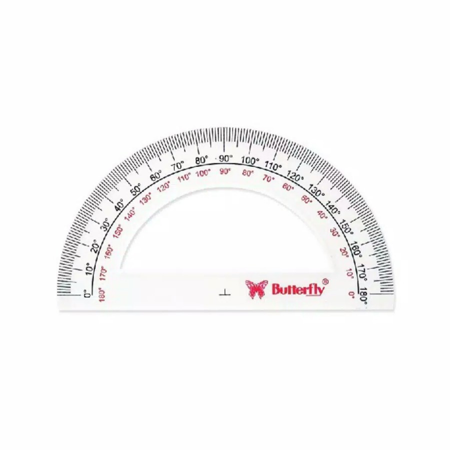 Acrylic Ruler / Penggaris / Butterfly Busur Derajat 180