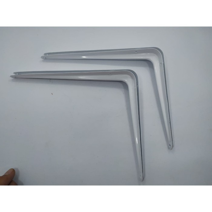 Siku Rak Putih 6&quot; x 8&quot; ( 150mm x 200mm ) Folding Bracket Per 1Psg