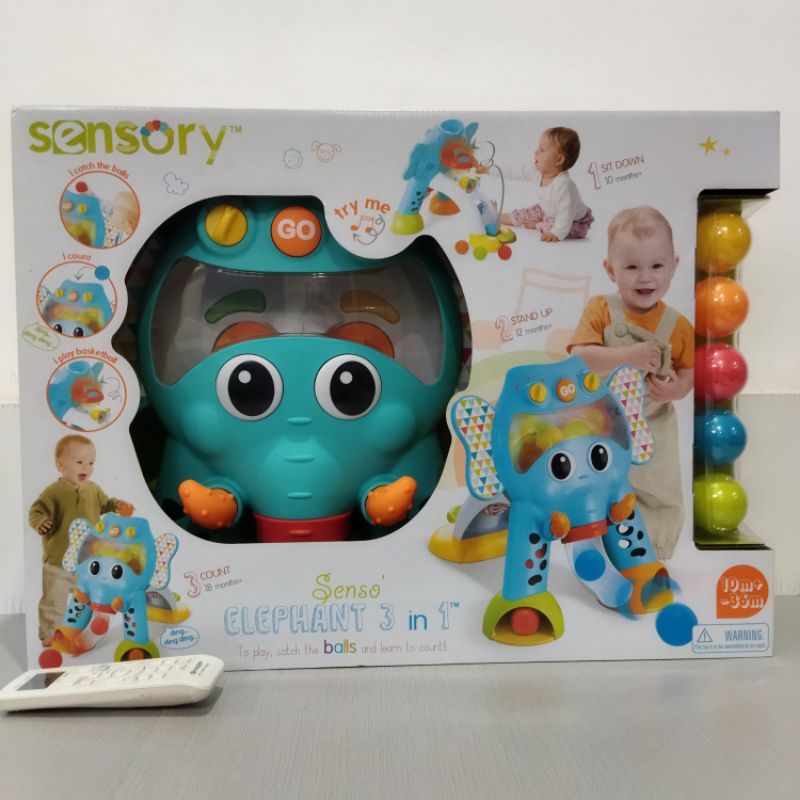 ori bkids b kids elephant baby walker sensory play senso 3in1 ride activity bayi bainan ball hadiah