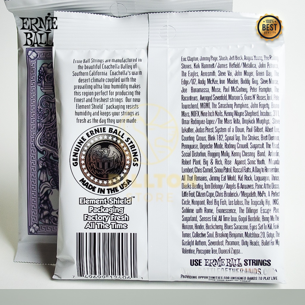 Senar Gitar Klasik Ernie Ball Senar Nylon Clear &amp; Silver / Black &amp; Silver Nylon