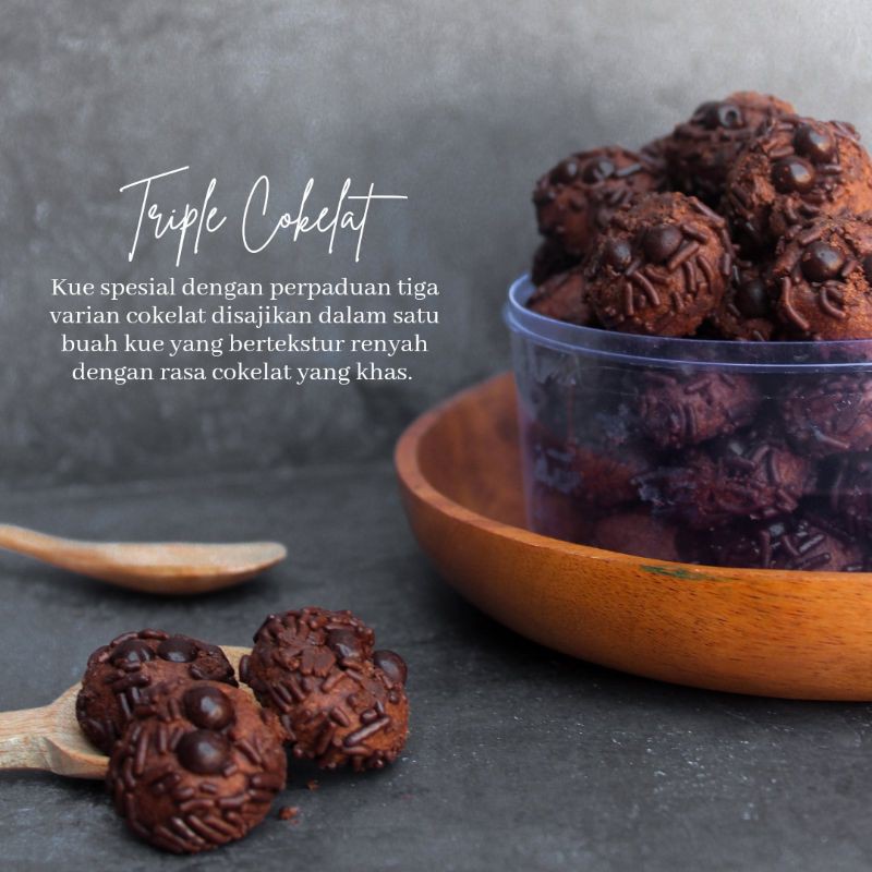 

Kue kering Kue lebaran triple cokelat