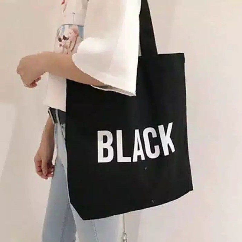 ( READY ) TAS - TOTEBAG WANITA TULISAN WARNA