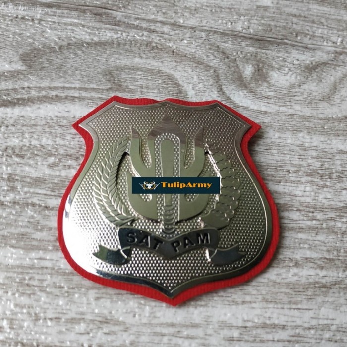 TERMURAH- Lencana Satpam / security Silver