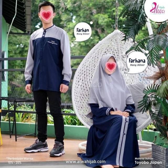 Preloved Couple Farhan Farhana (Gamis S, Koko S), Original by Alwa Hijab