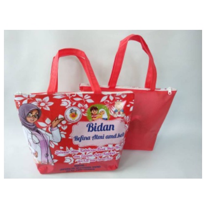 Tas Partus Tas Souvernir Bidan Goodie Bag Partus Bidan Souvenir Kelahiran KIA Puskesmas anc