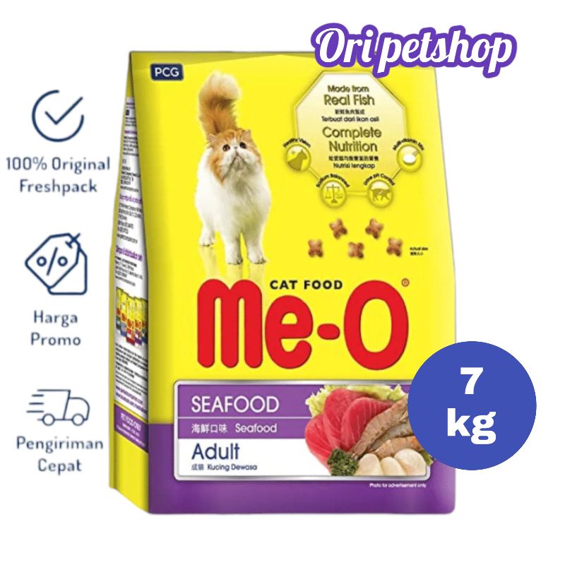 Me-o meo  Adult Seafood 7kg Dry Food Makanan Kucing TERMURAH GOJEK