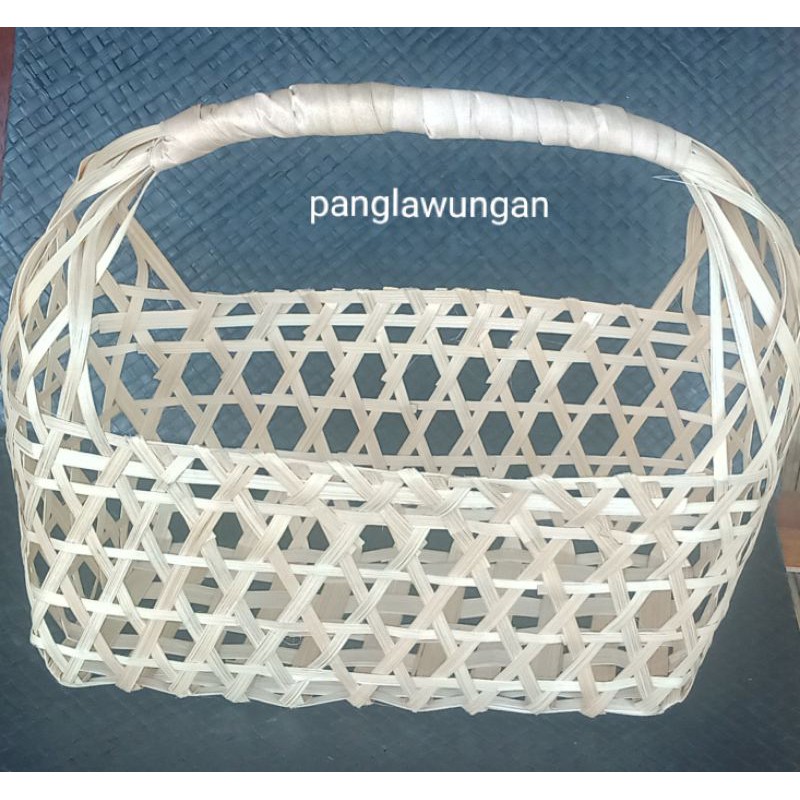 anyaman bambu tas toples 35×8×15