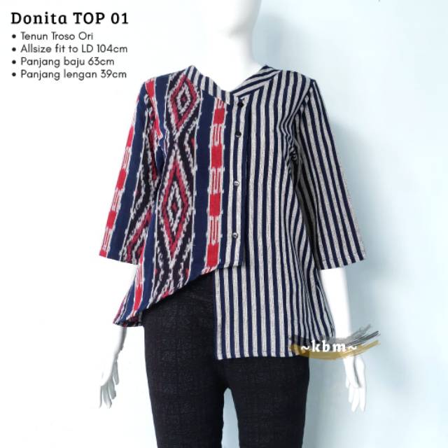 Blus Donita Miske rihanna  top ori tenun troso keren