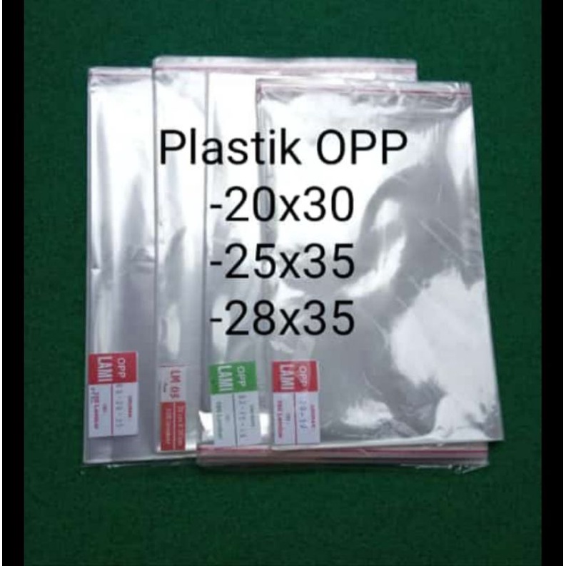 

Plastik Opp Murah Tebal 03 Ukuran 20x30, 25x35, 28x35 Isi 100 Kemasan Baju Plastik Seal Lem Packing Pakaian Berkualitas Tidak Mudah Robek Plastik Opp Lami