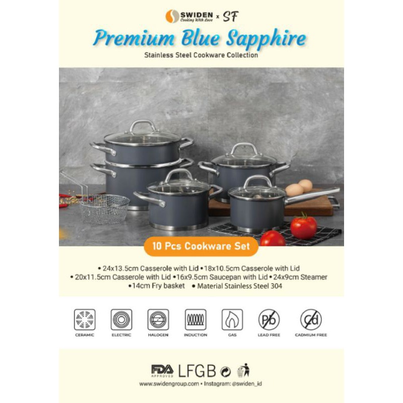 Arisan Panci Swiden Premium Blue Sapphire