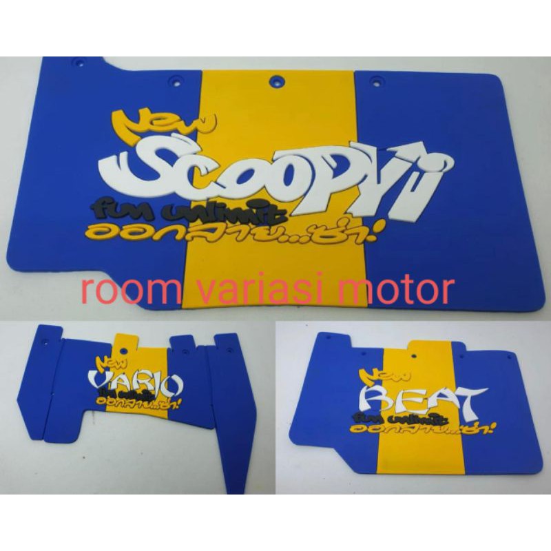 MUDFLAP MUD FLAP BEAT FI SCOOPY FI ESP ALL NEW HONDA VARIO KARET PENAHAN LUMPUR TWOTONE THAILAND