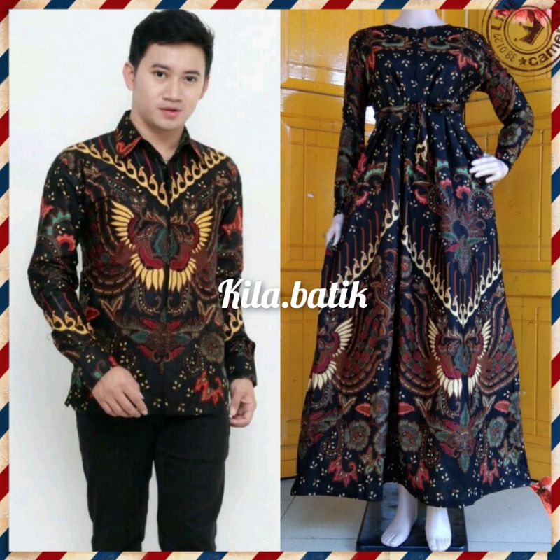 Maura Couple Sania Ruffle Batik Couple ori Ndoro jowi DNT Garansi Termurah motif kupu kuning.S M L XL XXL