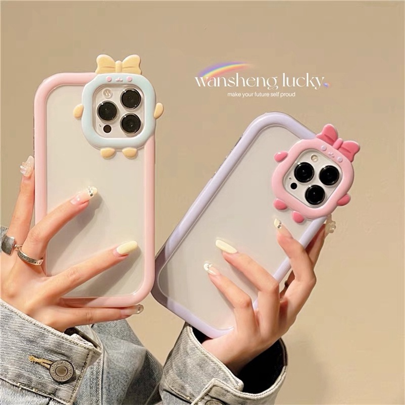 Soft Case Silikon TPU Transparan Shockproof 3D Aksesoris Casing Compatible for iPhone 13 12 11 Pro Max X Xr Xs Max 8 7 6 6s Plus 3D Fashion Phone Case Clear Silicone Accessories Handphone Hard Case Shockproof Soft TPU Back Casing Cover