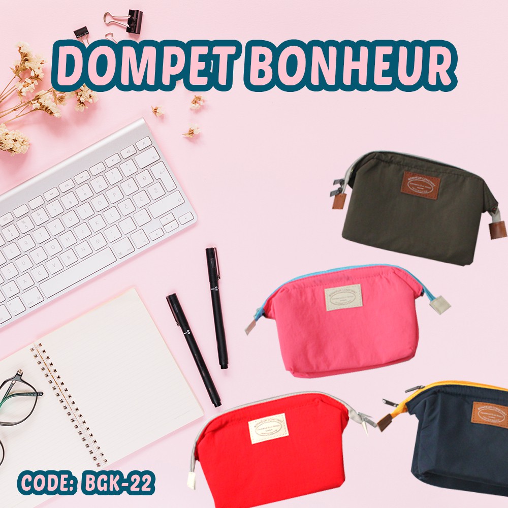 Tas Kosmetik Pouch Make Up Travel Bounheur Constant Tempat Penyimpanan Peralatan Kecantikan Perjalanan wanita portabel