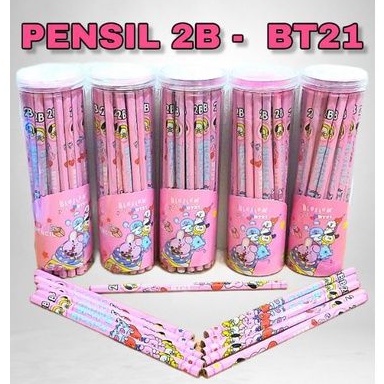 PENSIL 2B SERUT FANCY  MOTIF BT21 SATUAN