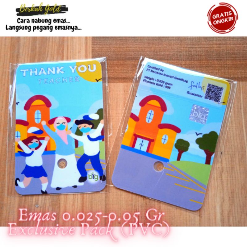 ❤BIG GOLD EMAS MINI 0.025 GR/GIFT SERIES/THANKYOU TEACHER SMP/EXCLUSIVE PACK