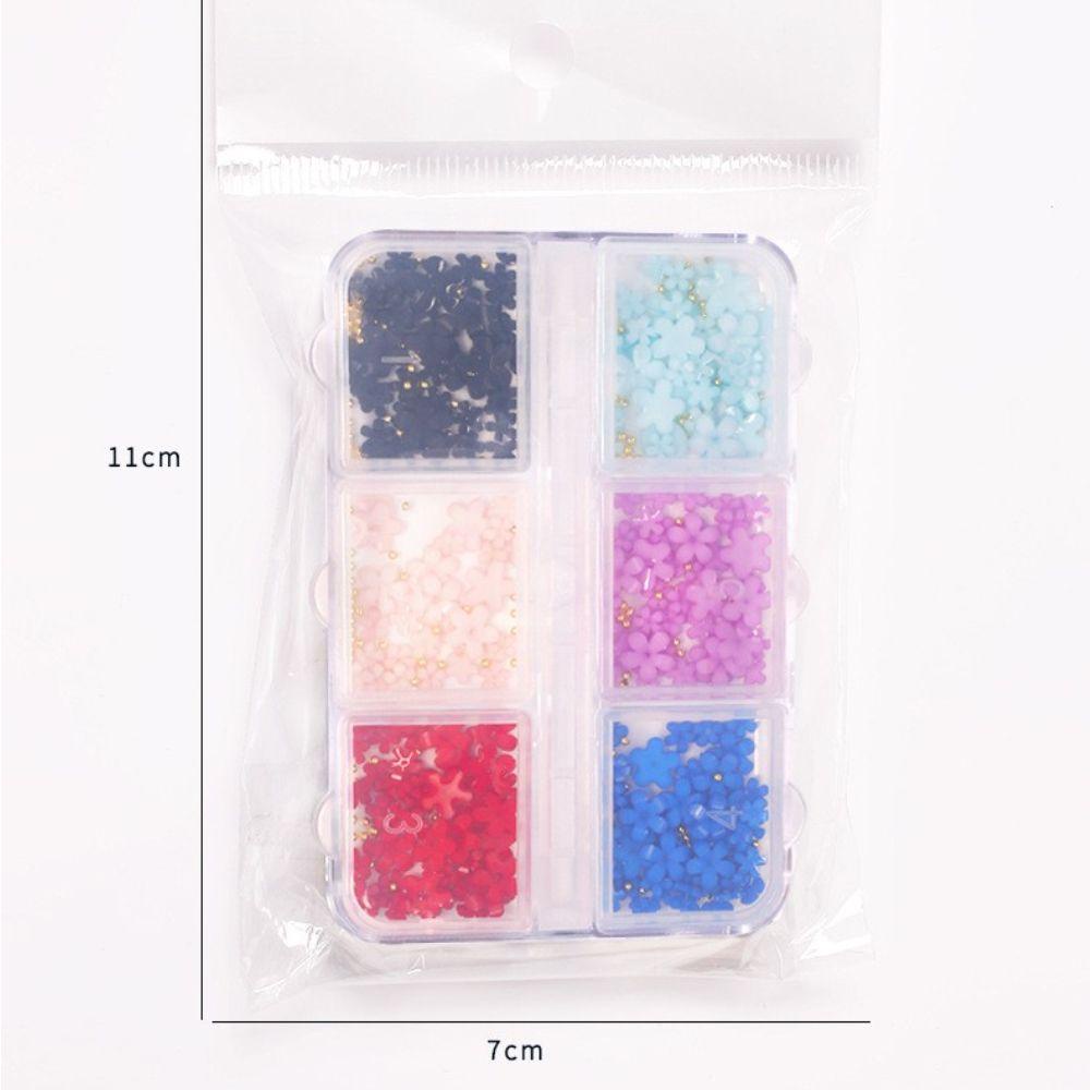 AUGUSTINA Agustina Paku Charms Resin Bunga Nail Beauty Hiasan Kuku DIY Bahan Kuku 3D Dekorasi Kuku