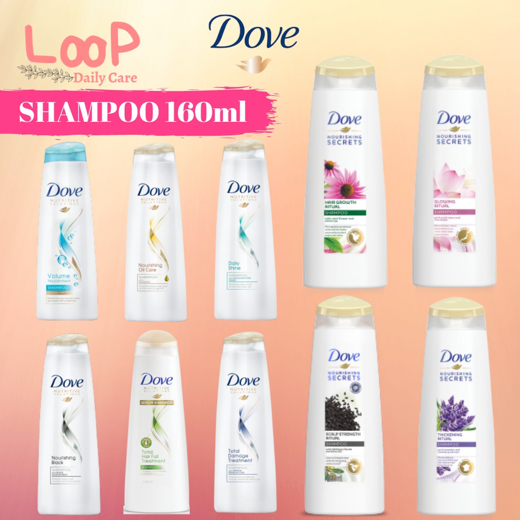 ♂️LooP♀️ DOVE Shampoo Thickening Hair Growth Glowing Ritual Daily Shine Habbatussauda Nourish 160ml