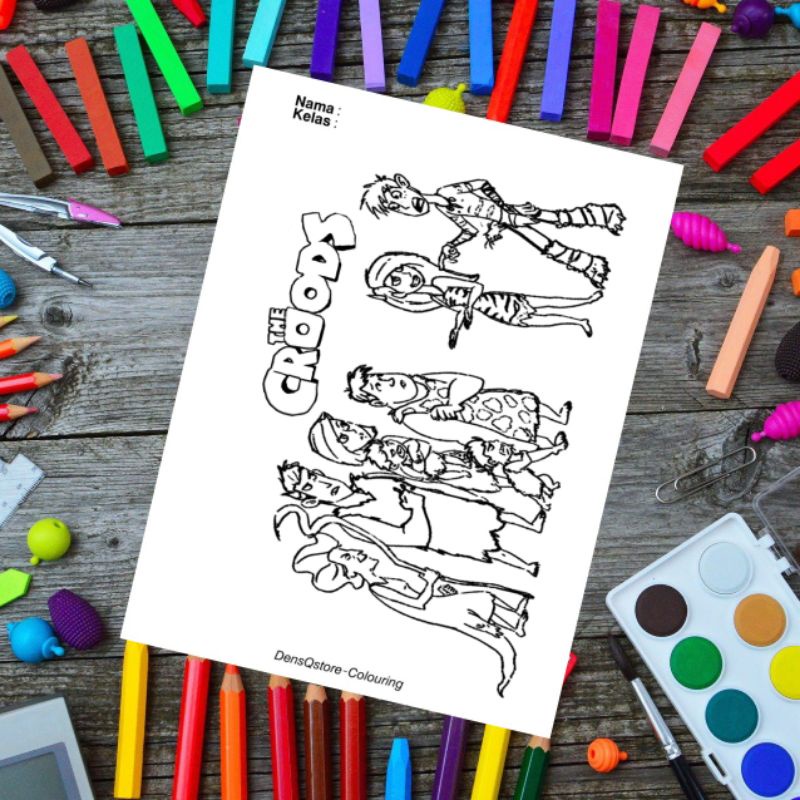

Kertas Mewarnai Anak Tema The Croods / Kertas Gambar (10 Lembar Gambar)