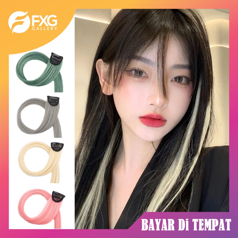 Jual FXG Wig Rambut Palsu Wanita Pemanjang Rambut Palsu Warna Jepit