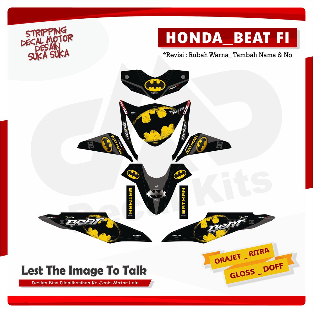 Stiker Decal Honda Beat Fi Sticker Stiker Beat Fi Full Body batman Full Body