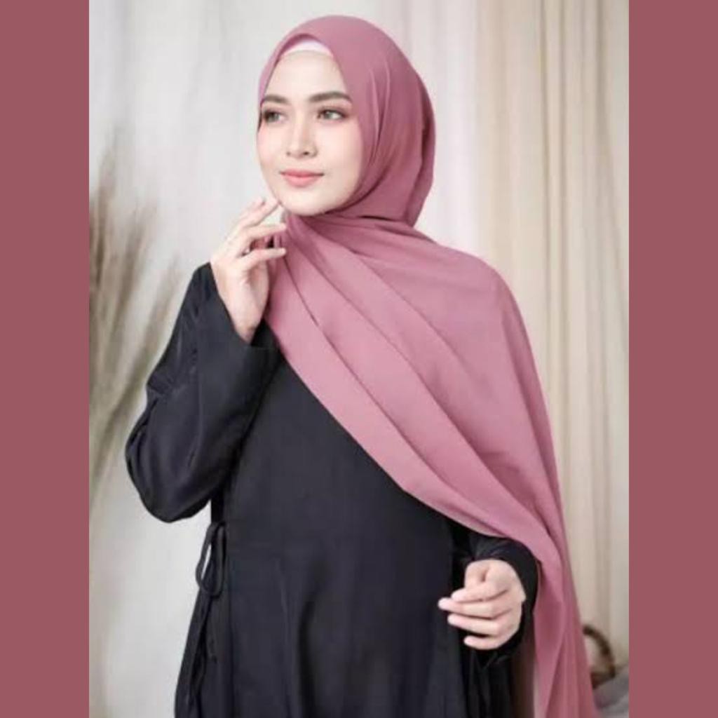 HIJAB PASMINA SABYAN DIAMOND POLOS TERMURAH 150 X 75 JAHIT TEPI - KERUDUNG PASHMINA SABYAN TERMURAH