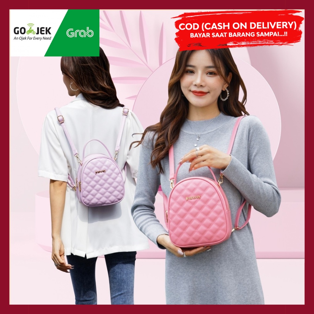 Tas Ransel Mini Wanita Stylish Backpack | Tas Ransel Jims Honey Wanita Tas Selempang Yuri Bag Ori | 