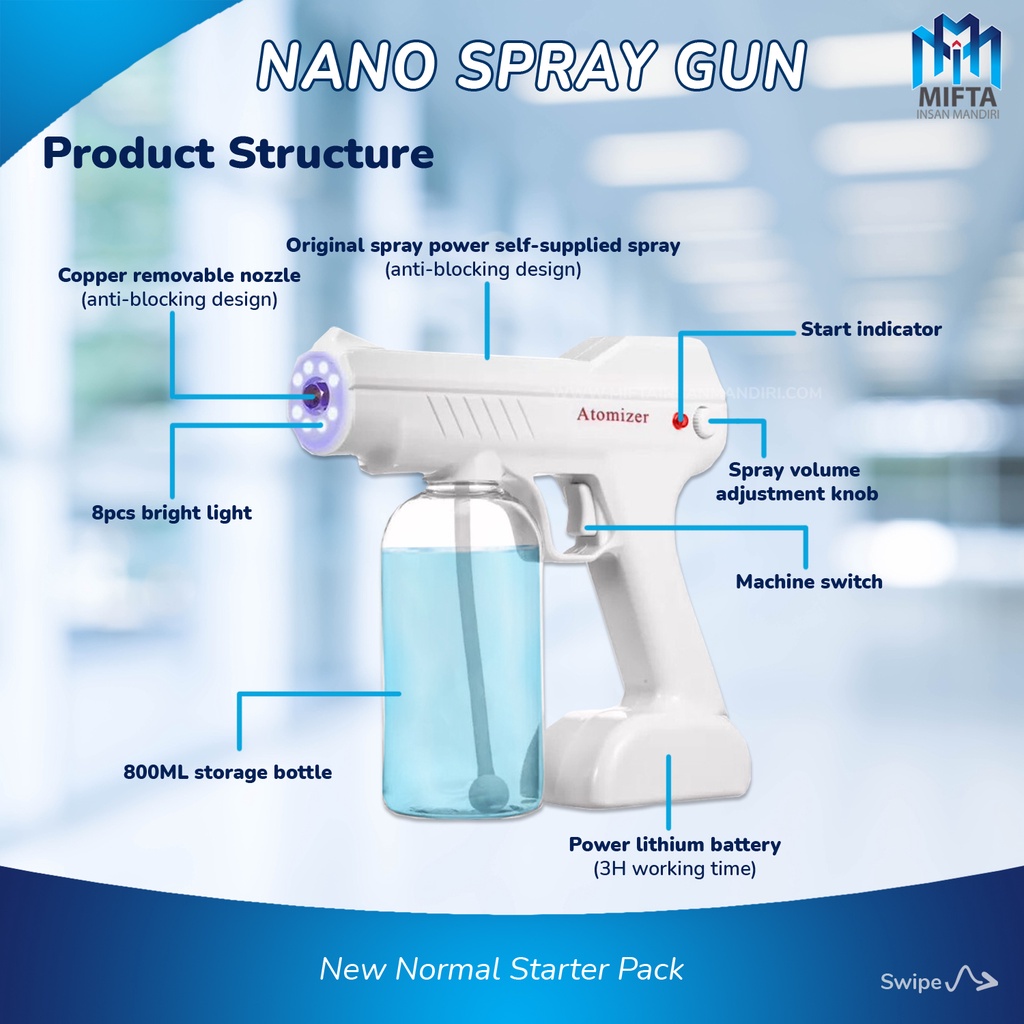 YJ-01 ATOMIZER / SPRAYER ELEKTRIK / SPRAY GUN / NANO SPRAY GUN / YJ01 / NANO SPRAYER WIRELESS