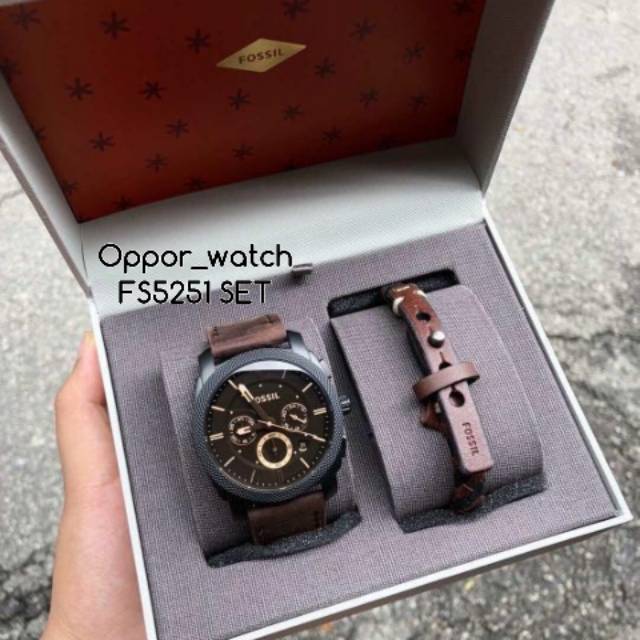 PROMO Jam Tangan Pria Fossil FS5251 Set