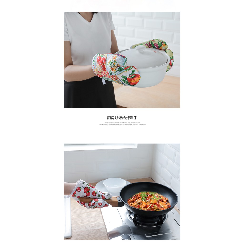 ELFYDO - HL0095 Sarung Tangan Anti Panas Motif Sarung Tangan Masak Kitchen Set Gloves Oven Microwave