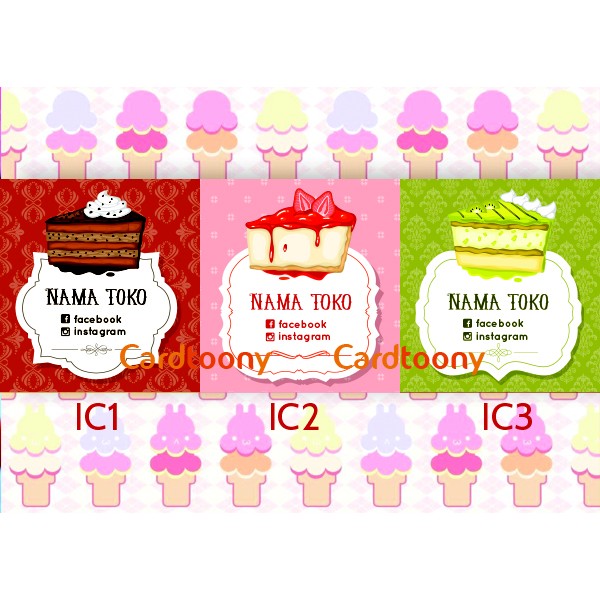 Sticker stiker  label nama  toko kemasan produk makanan 