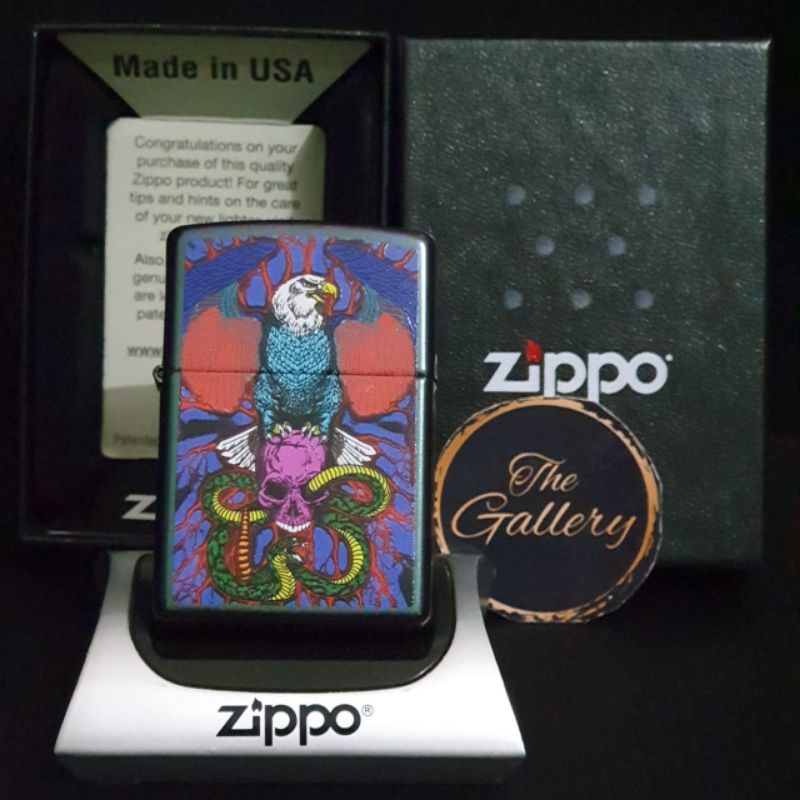 49600 ORIGINAL ZIPPO EAGLE SNAKE SWORD DESIGN