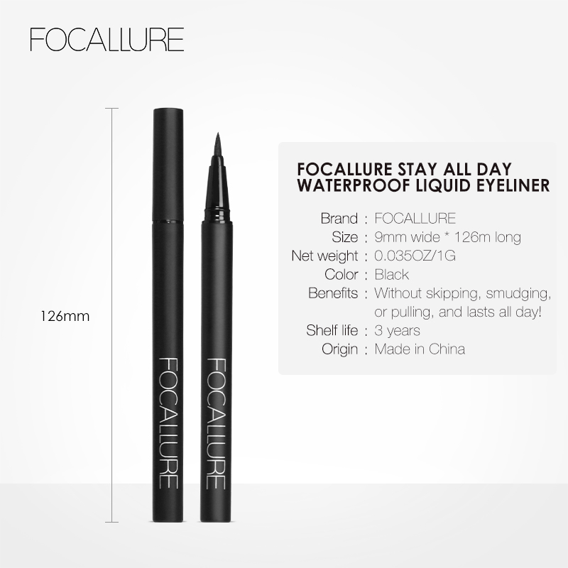 FOCALLURE Black eyeliner Tahan Lama Tahan Air FA13