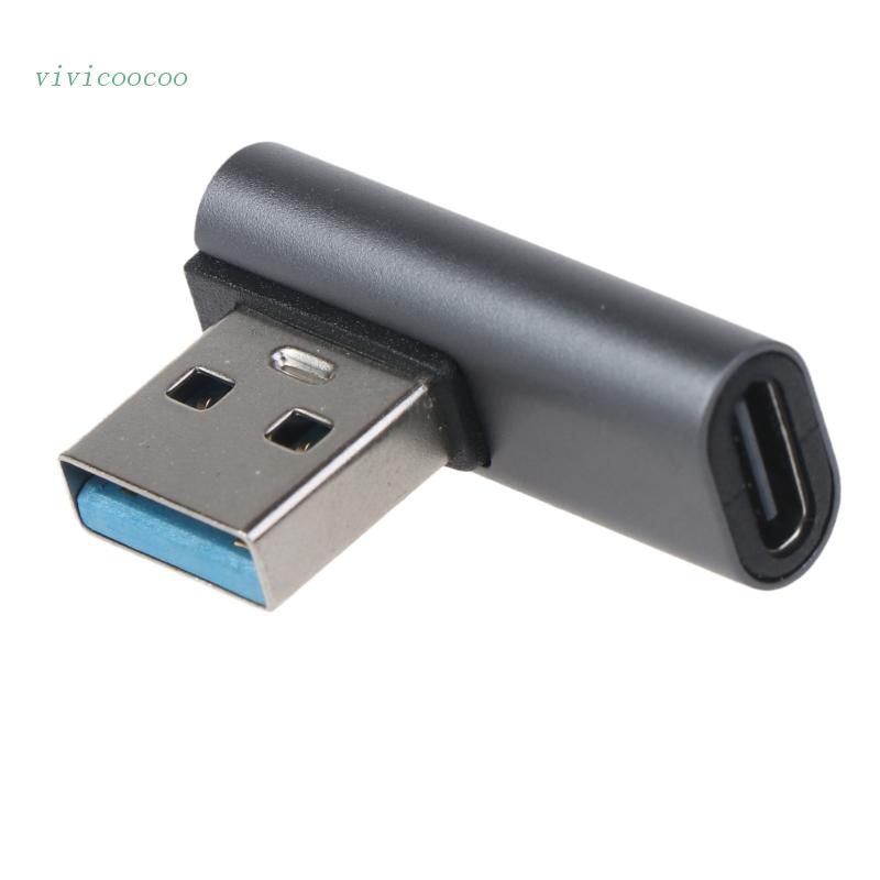 Vivi Adapter Konverter USB 3.0 Tipe C Male Ke Female Sudut Kanan 90 Derajat