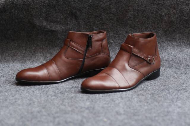 SEPATU BOOT SEMI FORMAL KULIT ASLI