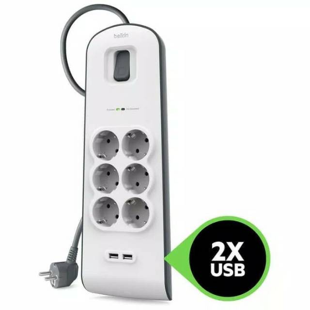 Belkin Surge Protector BSV604VF2M 6 outlet + 2 USB