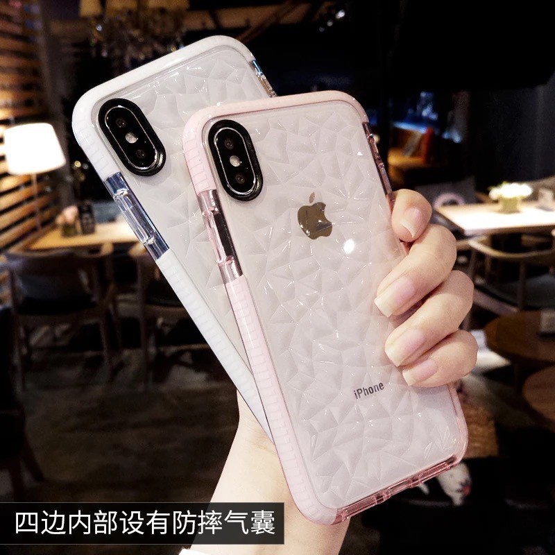 Case Pola Berlian Warna Permen Untuk iPhone X 6S 7 8 11 11 pro max 12 13 14 pro max