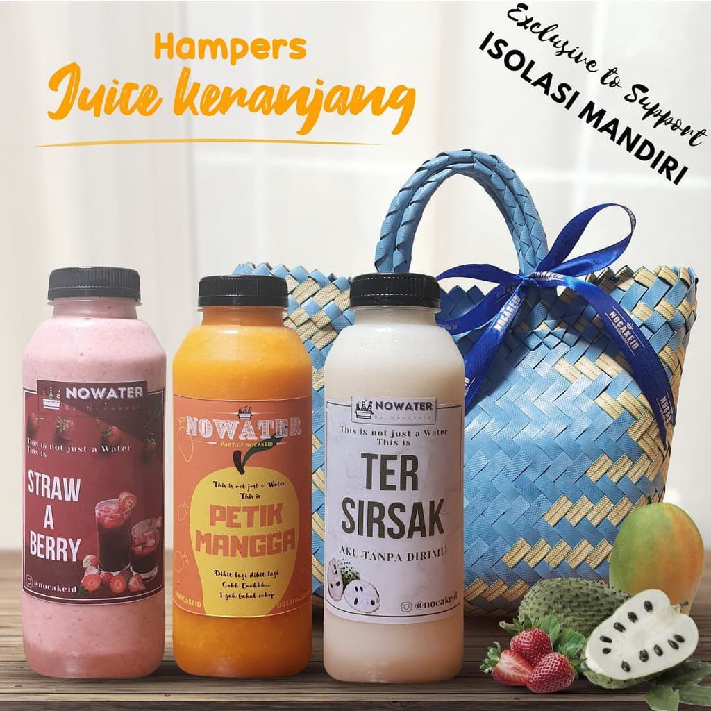 

Hampers Jus juice Keranjang petik mangga Strawberry sirsak, isoman