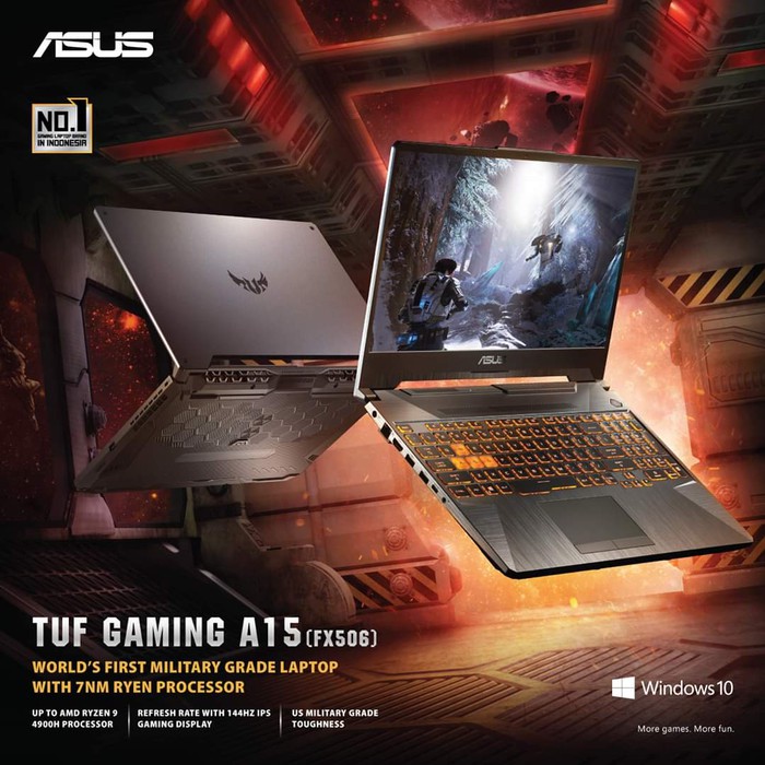 ASUS TUF Gaming A15 FX506IV-R9R6B6T-O AMD Ryzen 9-4900H 8GB 512GB SSD RTX2060 6GB WIN10 OHS