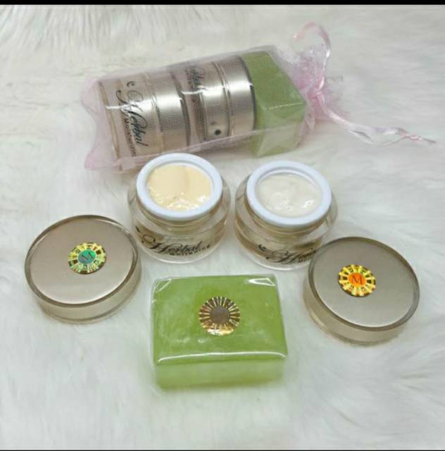 PAKET CREAM HERBAL POT KACA 3IN1