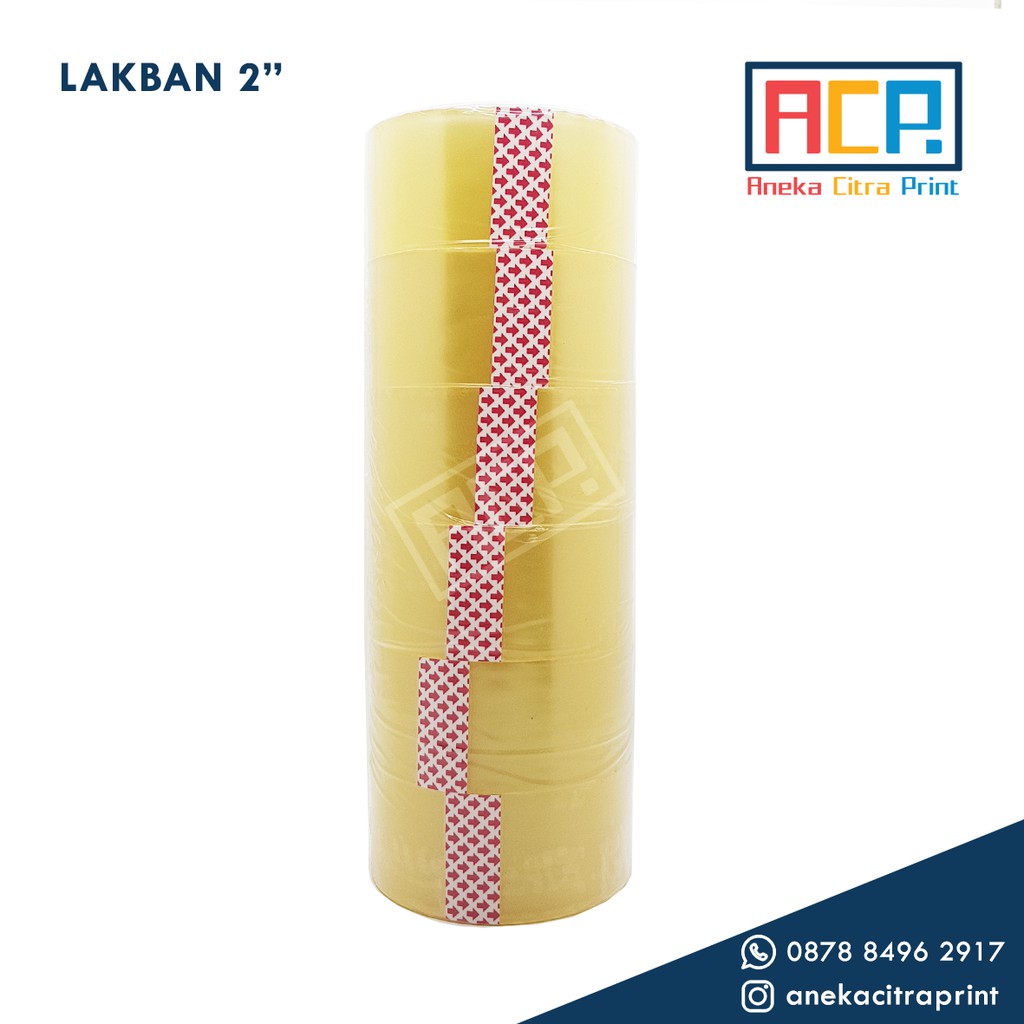 Lakban Besar 2 Inch 100 Yard - Bening Dan Coklat