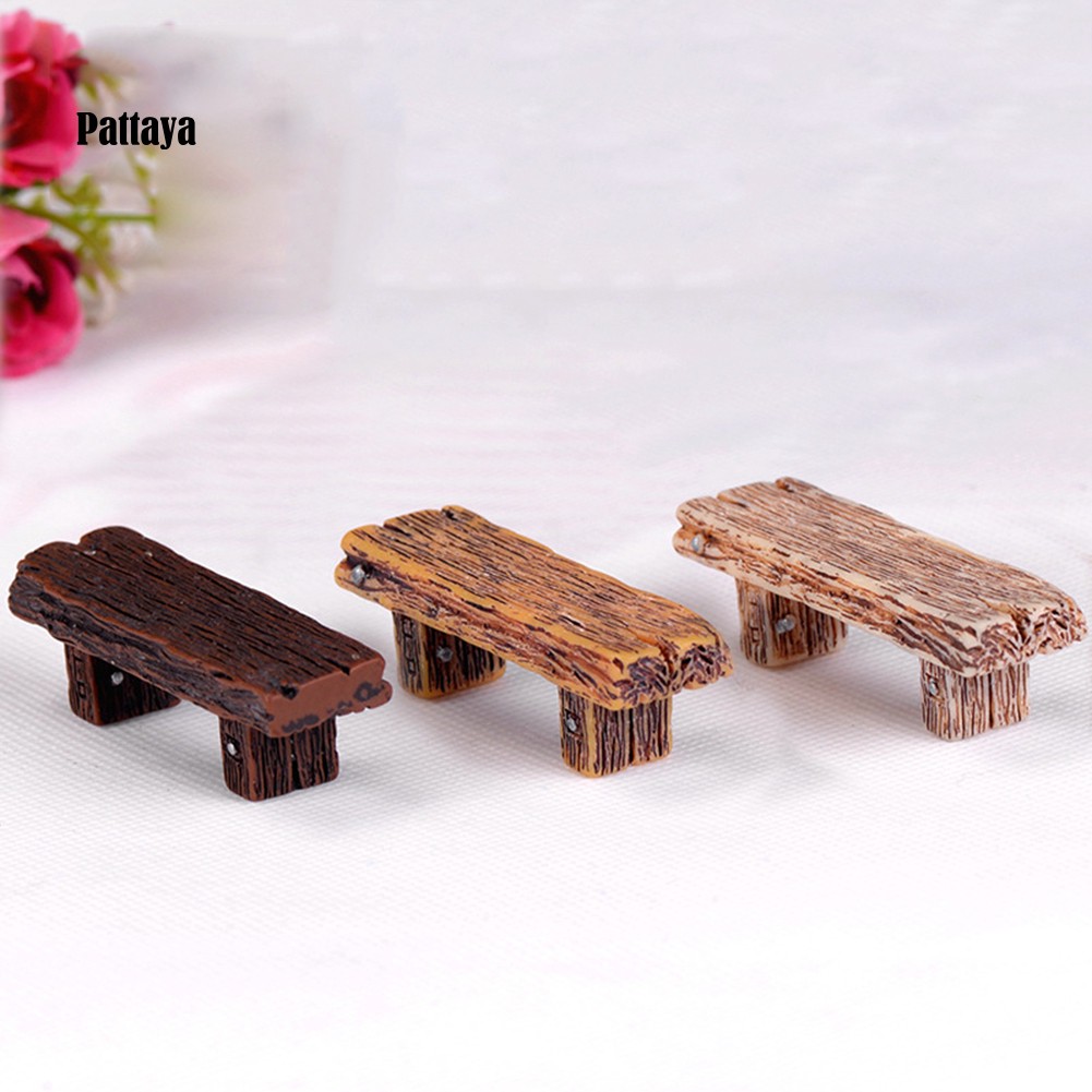 Pt Micro Landscape Romantic Craft Resin Double Stool Bench Garden Figurine Decor Shopee Indonesia