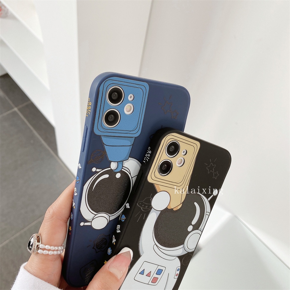 Case Desain Teleskop Spaceman Untuk iPhone 13 Pro Max 13 mini 12 ProMax 11 Pro Xs Max 7Plus 8Plus