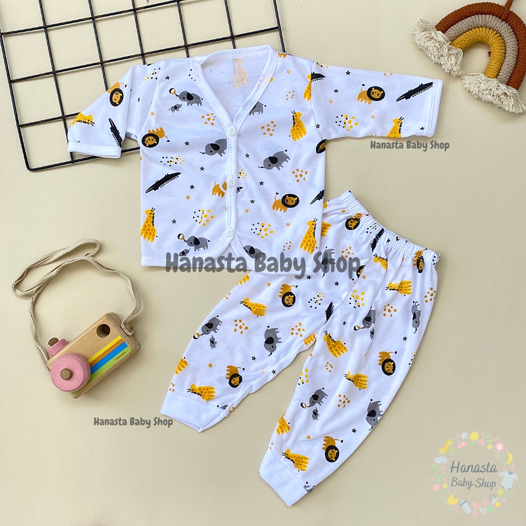 Baju Bayi Newborn Setelan Bayi Panjang Pendek Kutung Perlengkapan Bayi Baru Lahir Motif Animal