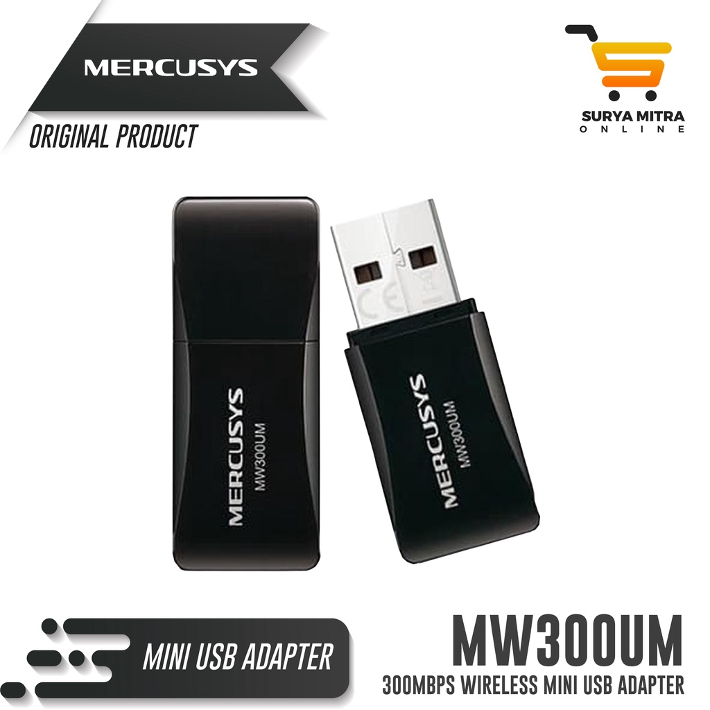 Mercusys 300Mbps Wireless Mini USB Adapter MW300UM