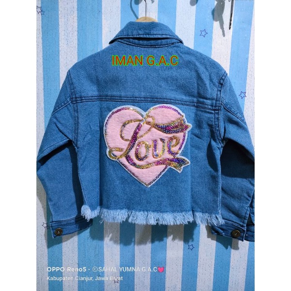 Jaket jeans anak perempuan 1-12thn/jaket jeans lucu