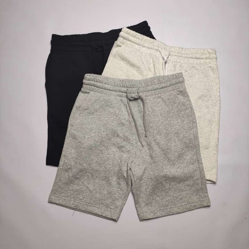 Celana Pendek Pria Short Pants H&M Katun Fleece 100% Original