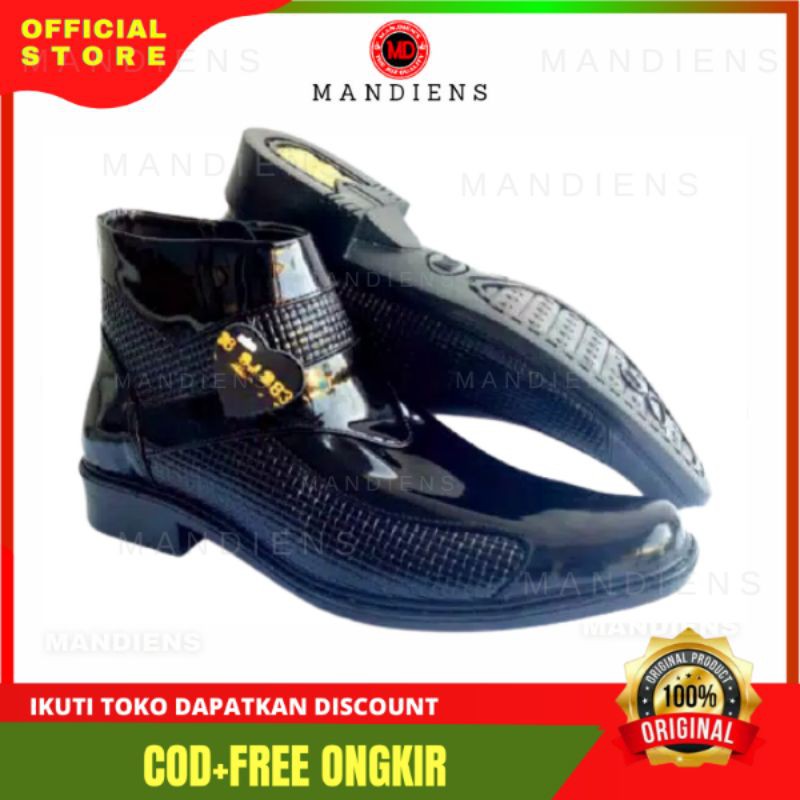 MANDIENS Sepatu Boot Kulit Asli Original BJ.383 PDH Polri MEDALI Export Quality